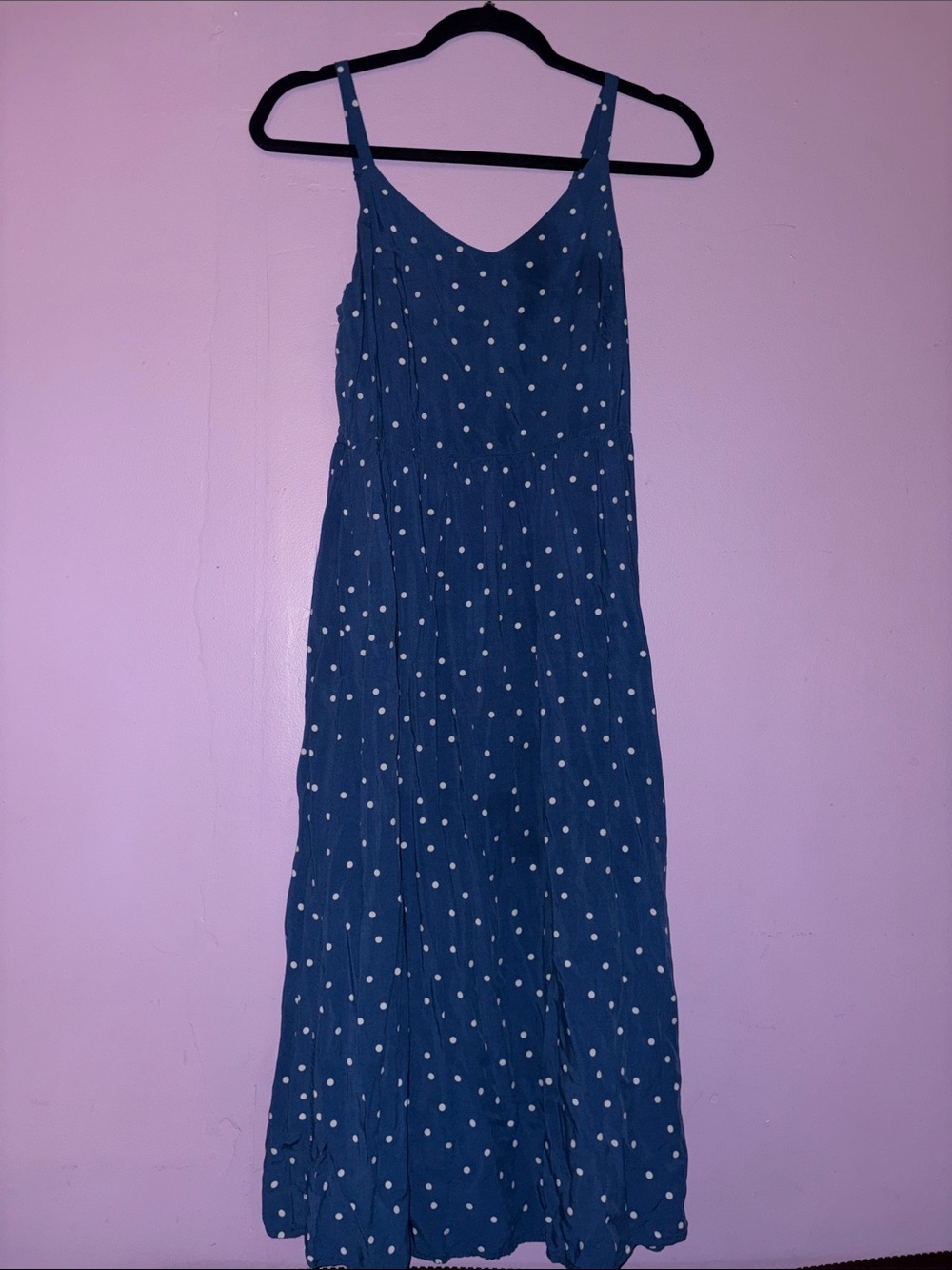 Old Navy Blue Polka Dot Midi Dress
